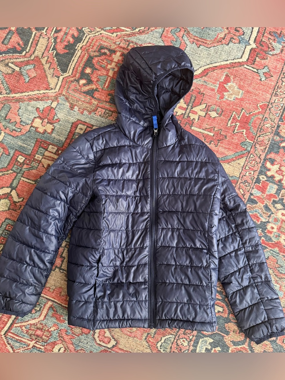 Primary Kids Lightweight Puffer Jacket - Navy Size 10